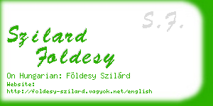 szilard foldesy business card